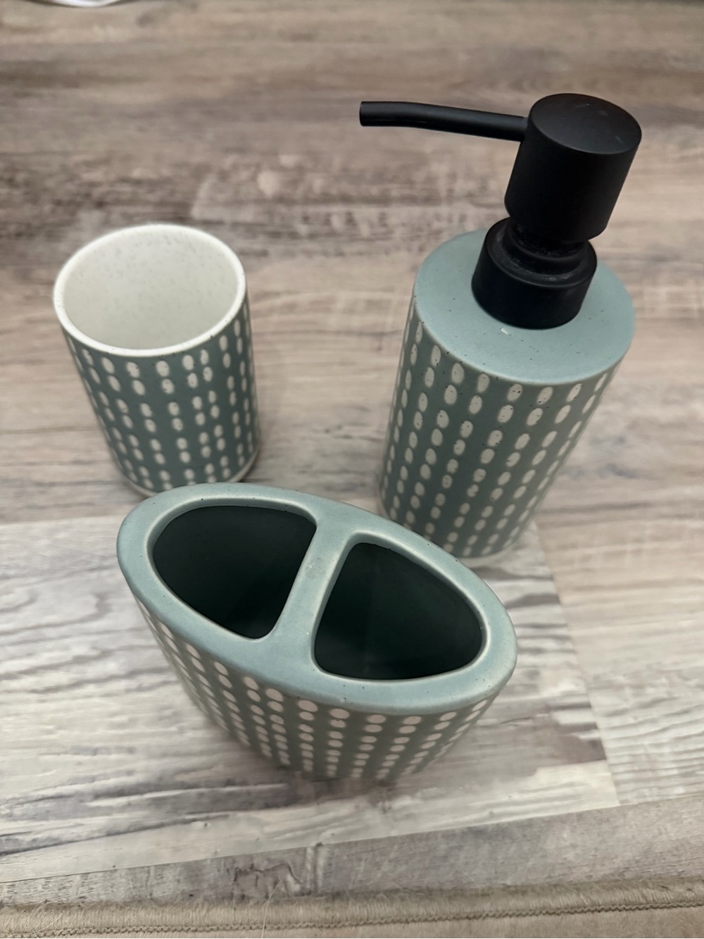 UGG Keira Sidewalk Ceramic Bath Accessory 3 Piece Set